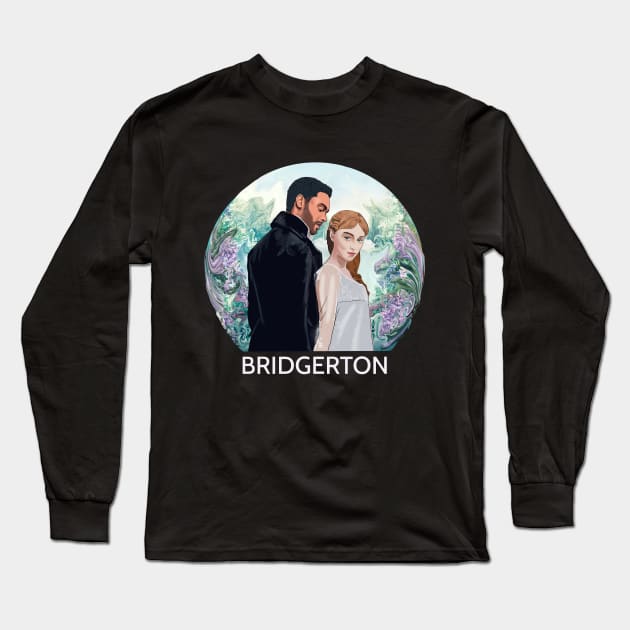 Daphne and Simon Bridgerton Long Sleeve T-Shirt by PG Illustration